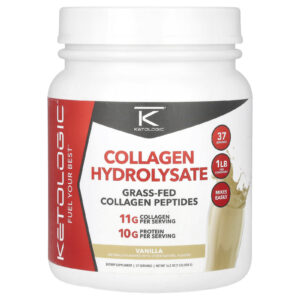 KetoLogic Colágeno Hidrolisado Baunilha 454 g (1 lb)
