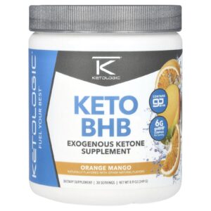 KetoLogic BHB Cetogênico Laranja e Manga 249 g (89 oz)