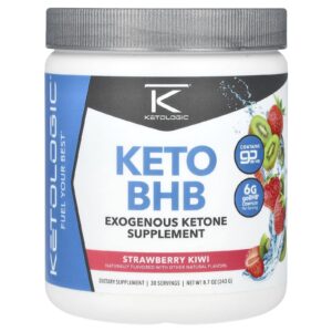 KetoLogic BHB Cetogênico Morango e Kiwi 243 g (87 oz)