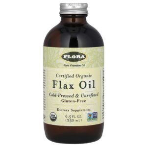 Flora Óleo de Linhaça Orgânico Certificado 250 ml (85 fl oz)