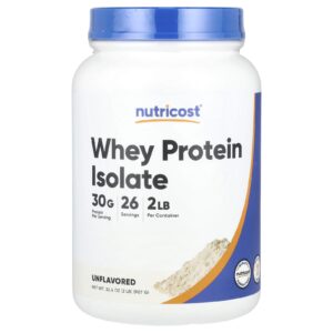 Nutricost Isolado de Proteína Whey Sem Sabor 907 g (2 lb)
