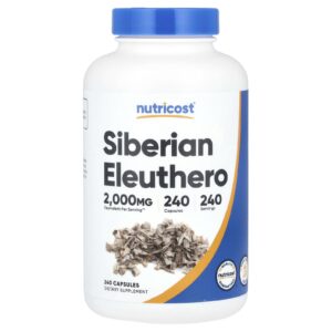 Nutricost Eleuthero siberiano 2.000 mg 240 cápsulas