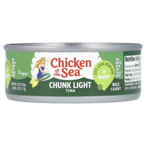 Chicken of the Sea Pedaços de Atum Light em Água 25% Menos Sódio 142 g (5 oz)