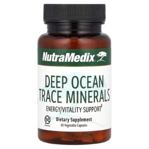 NutraMedix Oligoelementos Minerais do Oceano Profundo Suporte para Energia/Vitalidade 60 Cápsulas Vegetais (500 mg por Cápsula)