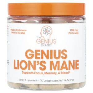 The Genius Brand Juba-de-leão Genius 120 Cápsulas Vegetais (600 mg por Cápsula)