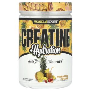 MuscleSport Creatina + Hidratação Refrescância de Abacaxi 300 g (1058 oz)
