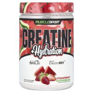 MuscleSport Creatina + Hidratação Morango e Melancia 300 g (1058 oz)