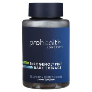 ProHealth Longevity Extrato da Casca de Pinheiro Enzogenol 60 Cápsulas (125 mg por Cápsula)