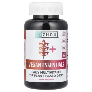 Zhou Nutrition Vegan Essentials 60 Cápsulas