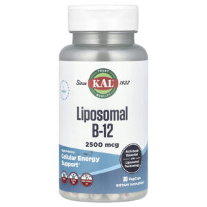 KAL B-12 Lipossomal Alta Potência 2.500 mcg 30 VegCaps