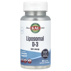 KAL D-3 Lipossomal Alta Potência 50 mcg 30 VegCaps
