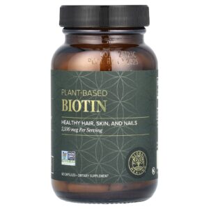 Global Healing Biotina à Base de Plantas 2.500 mcg 60 Cápsulas