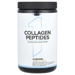 Rule One Proteins Peptídeos de Colágeno + Vitamina C e Ácido Hialurônico Creme de Baunilha 230 g (811 oz)
