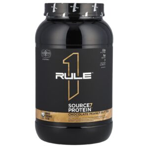Rule One Proteins Mistura para Bebida em Pó para Proteína da Source7 Manteiga de Amendoim com Chocolate 913 g (201 lb)