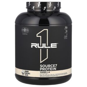 Rule One Proteins Mistura para Bebida em Pó de Proteína da Source7 Baunilha 226 kg (499 lb)