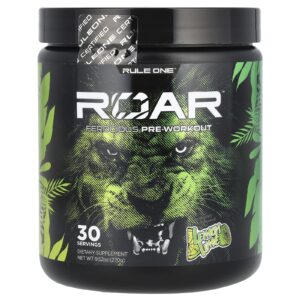 Rule One Proteins Roar Pré-treino Feroz Limão Siciliano e Limão Taiti 270 g (952 oz)
