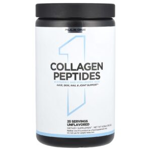 Rule One Proteins Peptídeos de Colágeno + Vitamina C e Ácido Hialurônico Sem Sabor 2625 g (926 oz)