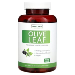 Healths Harmony Folha de Oliveira 750 mg 120 Cápsulas