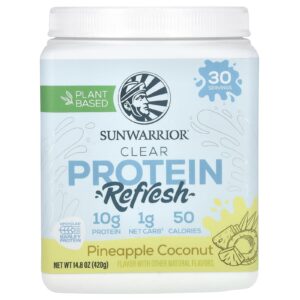 Sunwarrior Clear Protein Refresh Abacaxi e Coco 420 g (148 oz)