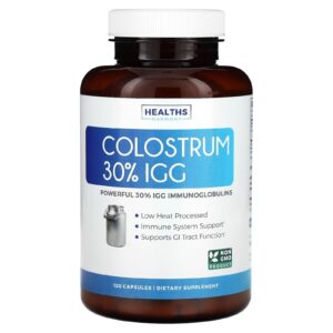 Healths Harmony Colostro 30% IGG 120 Cápsulas (500 mg por Cápsula)
