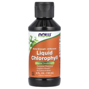 NOW Foods Clorofila Líquida Sem Sabor 118 ml (4 fl oz)