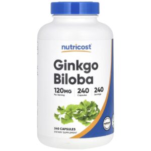 Nutricost Ginkgo Biloba 120 mg 240 Cápsulas