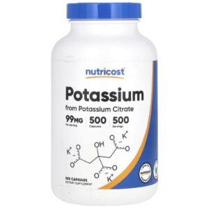Nutricost Potássio 99 mg 500 Cápsulas
