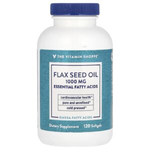 The Vitamin Shoppe Óleo da Semente de Linhaça 1.000 mg 120 Cápsulas Softgel