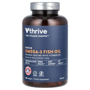 Vthrive Óleo de Peixe Ômega-3 Premium 120 Cápsulas Softgel