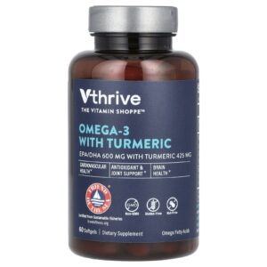 Vthrive Ômega-3 com Cúrcuma 60 Cápsulas Softgel