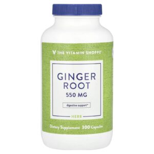 The Vitamin Shoppe Raiz de Gengibre 550 mg 300 Cápsulas