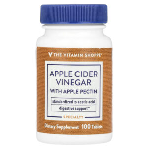 The Vitamin Shoppe Vinagre de Sidra de Maçã com Pectina de Maçã 100 Comprimidos