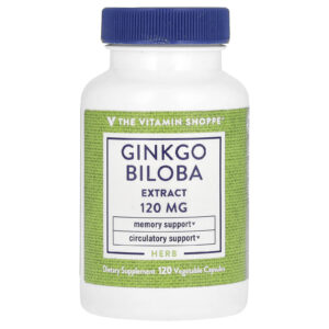 The Vitamin Shoppe Extrato de Ginkgo Biloba 120 mg 120 Cápsulas Vegetais
