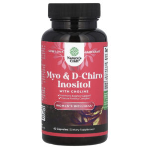 Natures Craft Myo e D-Chiro Inositol com Colina 60 Cápsulas