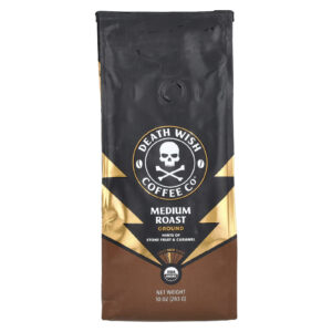 Death Wish Coffee Moído Torra Média 283 g (10 oz)
