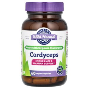 Oregons Wild Harvest Cordyceps 60 Cápsulas Veganas (525 mg por Cápsula)