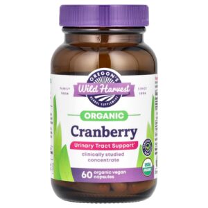 Oregons Wild Harvest Cranberry Orgânico 60 Cápsulas Veganas Orgânicas