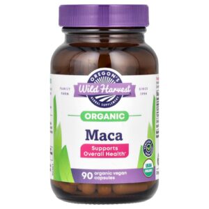 Oregons Wild Harvest Maca-Peruana Orgânica 90 Cápsulas Veganas Orgânicas (615 mg por Cápsula)