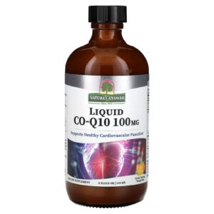 Natures Answer Co-Q10 Líquida Tangerina 100 mg 240 ml (8 fl oz)