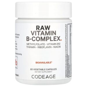 Codeage Complexo de Vitaminas B Cruas 60 Cápsulas Vegetais