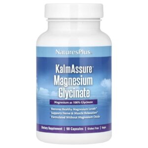 NaturesPlus KalmAssure Glicinato de Magnésio 90 Cápsulas (70 mg por Cápsula)