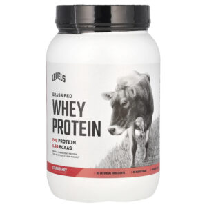 Levels Proteína Whey em Pó de Gado Criado no Pasto Morango 907 g (2 lb)
