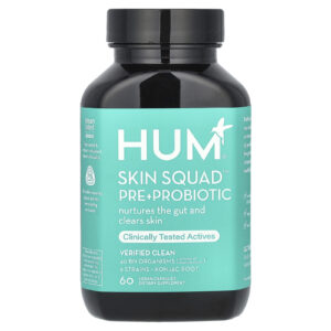 HUM Nutrition Prebiótico + Probiótico Skin Esquadrão 60 Cápsulas Veganas