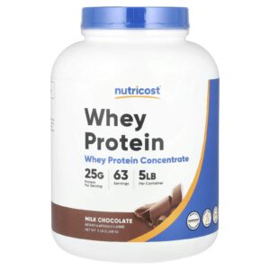 Nutricost Concentrado de Proteína Whey Chocolate ao Leite 2.268 g (5 lb)