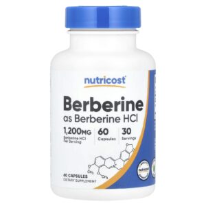 Nutricost Berberina 60 Cápsulas (600 mg por Cápsula)