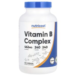 Nutricost Complexo de Vitaminas B 462 mg 240 Cápsulas