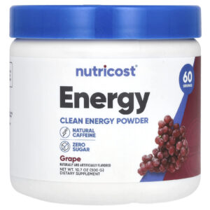 Nutricost Energy Clean Energy Powder Uva 300 g (107 oz)