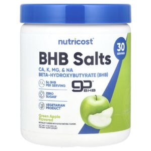 Nutricost BHB Salts goBHB® Maçã Verde 252 g (9 oz)