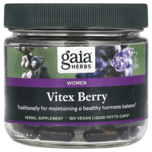 Gaia Herbs Fruto Silvestre de Vitex para Mulheres 180 Liquid Phyto-Caps Veganas