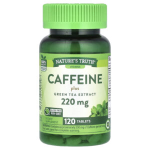 Natures Truth Cafeína e Extrato de Chá Verde 220 mg 120 Comprimidos